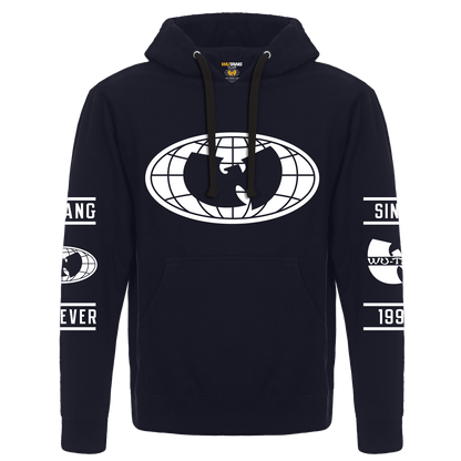 Wu Globe Hoodie Navy and White