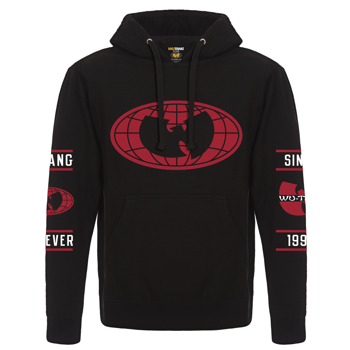 Wu Globe Hoodie Red and Black