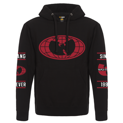 Wu Globe Hoodie Red and Black